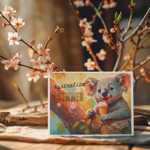 Australian Summer, koala card customisable