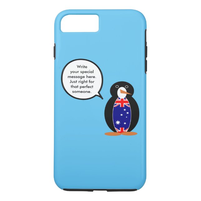 Australian Talking Ms Penguin Personalised  Case-Mate iPhone Case (Back)