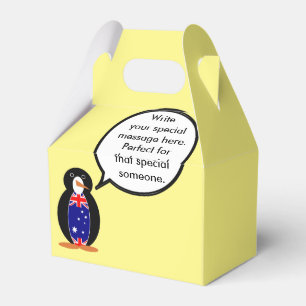 Australian Talking Ms Penguin Personalised Favour Box