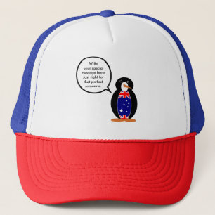 Australian Talking Ms Penguin Personalised  Trucker Hat
