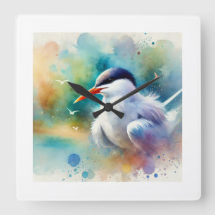 Australian tern 310724AREF113 - Watercolor Square Wall Clock