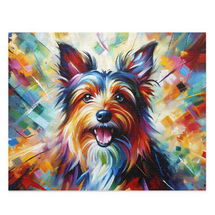 Australian Terrier Acrylic Art: Black and Tan Jigsaw Puzzle