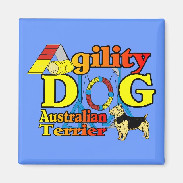 Australian_Terrier_Agility Magnet (Front)