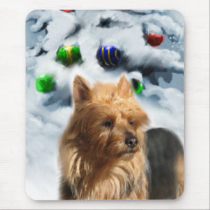 Australian Terrier Christmas Gifts Mouse Pad