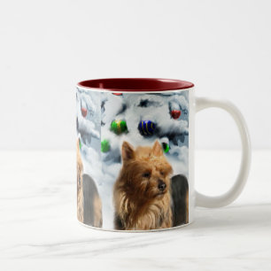 Australian Terrier Christmas Gifts Two-Tone Coffee Mug