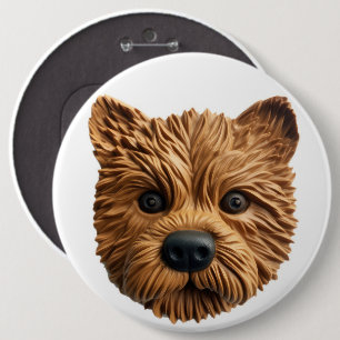 Australian Terrier Dog 3D Inspired 6 Cm Round Badge