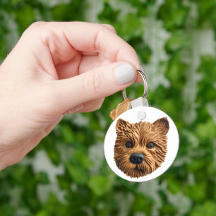 Australian Terrier Dog 3D Inspired Key Ring