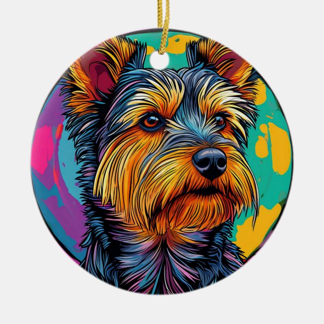 Australian Terrier dog Ceramic Ornament (Front)