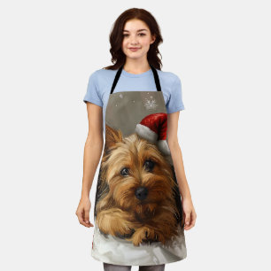 Australian Terrier Dog Christmas Festive Apron