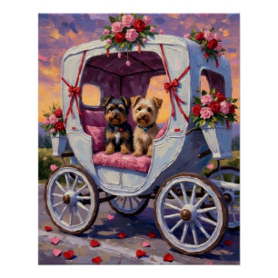 Australian Terrier Dog Valentine's Day Poster