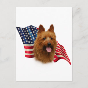 Australian Terrier Flag Postcard