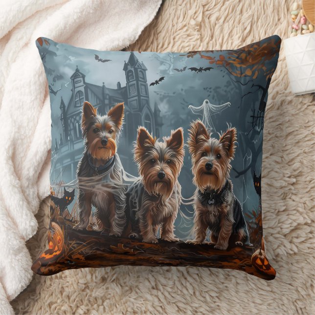 Australian Terrier Halloween Night Doggy Delight Cushion (Blanket)