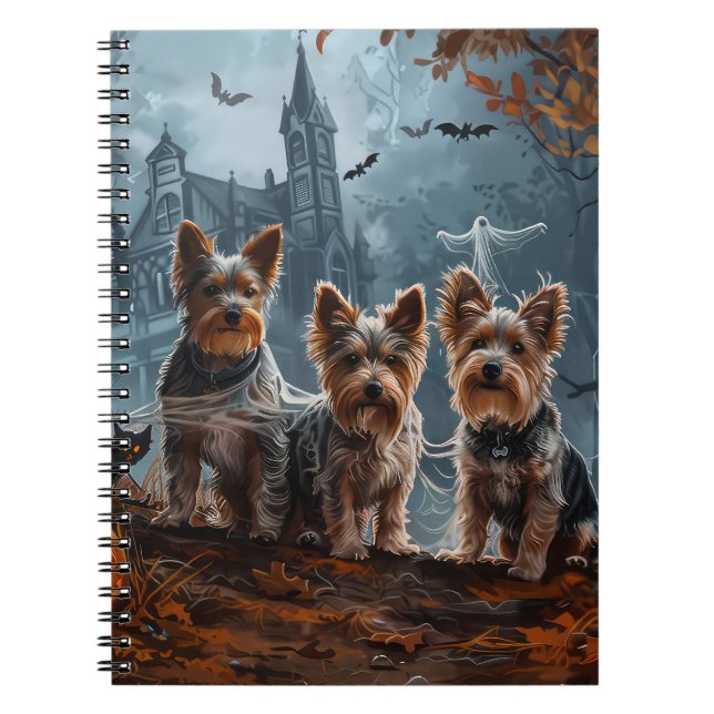 Australian Terrier Halloween Night Doggy Delight Notebook (Front)