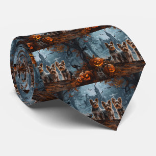Australian Terrier Halloween Night Doggy Delight Tie