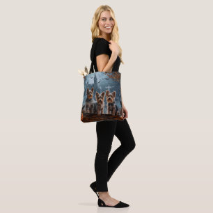 Australian Terrier Halloween Night Doggy Delight Tote Bag