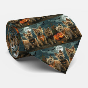 Australian Terrier Halloween Spooky Tie