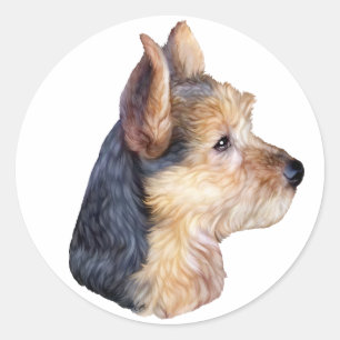 Australian Terrier HS Classic Round Sticker
