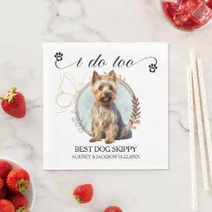 Australian Terrier I Do Too Napkins with Photo