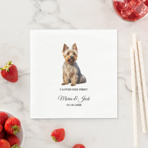Australian Terrier I Loved Her First Wedding Napkin