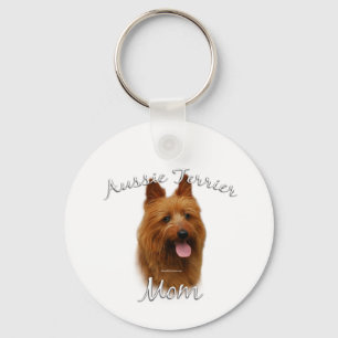 Australian Terrier Mom 2 Key Ring
