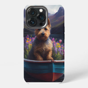 Australian Terrier on Paddle: A Scenic Adventure iPhone 13 Pro Case