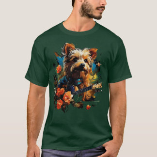 Australian Terrier Playing Guitar T-Shirt