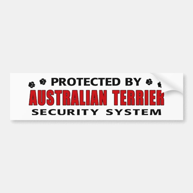Australian Terrier Security Bumper Sticker (Front)