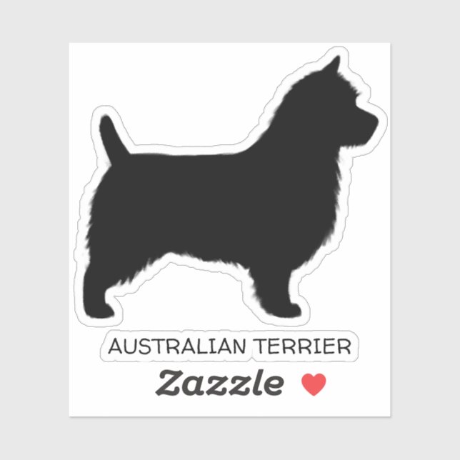 Australian Terrier Silhouette Aussie Dog Vinyl (Sheet)