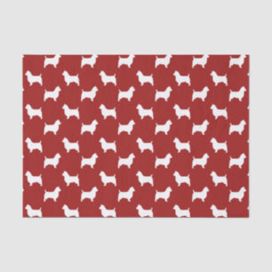 Australian Terrier Silhouettes Pattern Red Tissue Paper