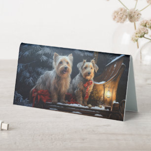 Australian Terrier Snowy Sleigh Christmas Decor
