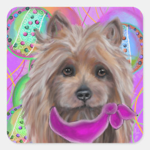  AUSTRALIAN TERRIER   SQUARE STICKER