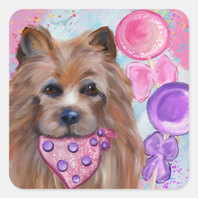 AUSTRALIAN TERRIER   SQUARE STICKER (Front)