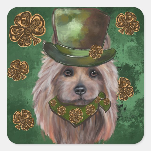  AUSTRALIAN TERRIER   SQUARE STICKER (Front)