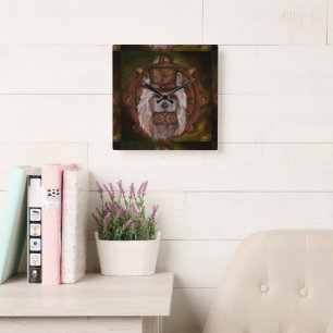 AUSTRALIAN TERRIER  SQUARE WALL CLOCK