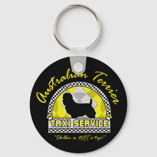 Australian Terrier Taxi Service Key Ring
