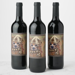 AUSTRALIAN TERRIER WINE LABEL