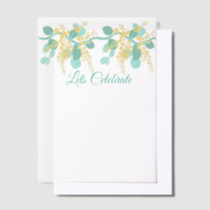 Australian wattle blossoms invitation