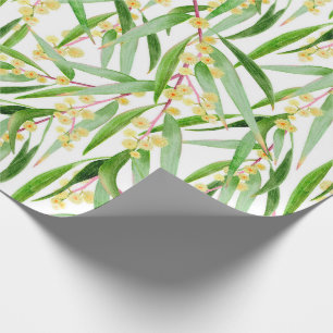 Australian Wattle Pattern Wrapping Paper