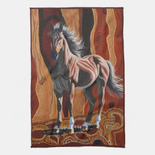 Australian Wild Brumby Tea Towel