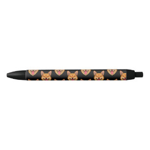 Australian wild dog dingo head black ink pen