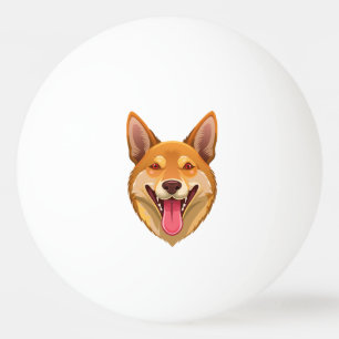 Australian wild dog dingo head ping pong ball