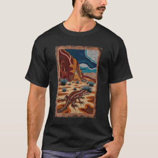 Australian Wild Lizard Wildlife Scene T-Shirt