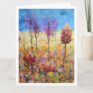 Australian wildflower art greetings from Australia Card