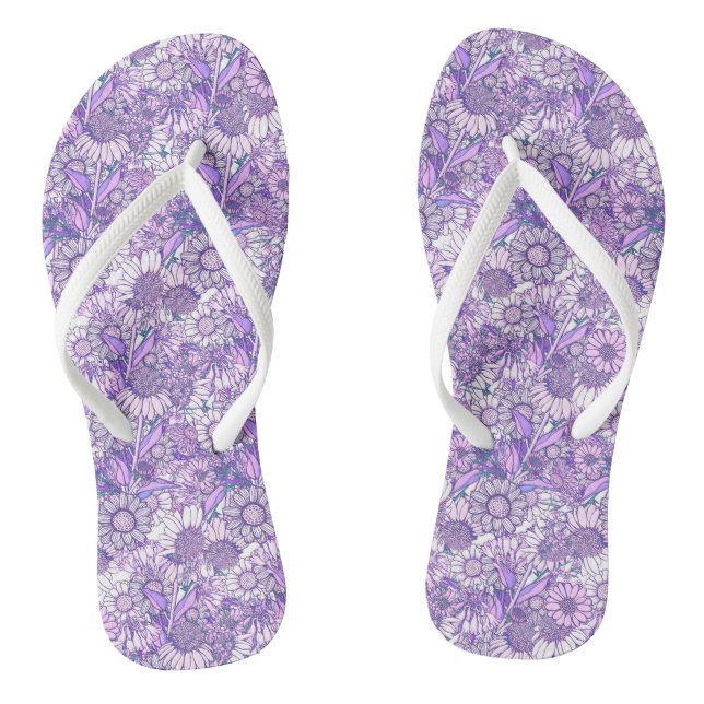 Australian Wildflower Garden Thongs (Footbed)