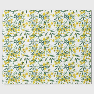 Australian Wildflower Golden Wattle Wrapping Paper