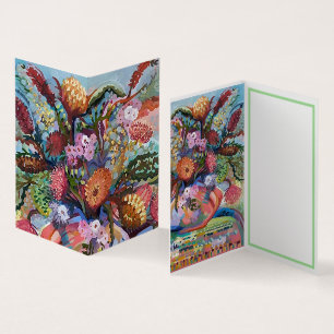 Australian wildflowers in vase Card