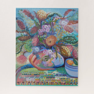 Australian wildflowers still life painting jigsaw puzzle