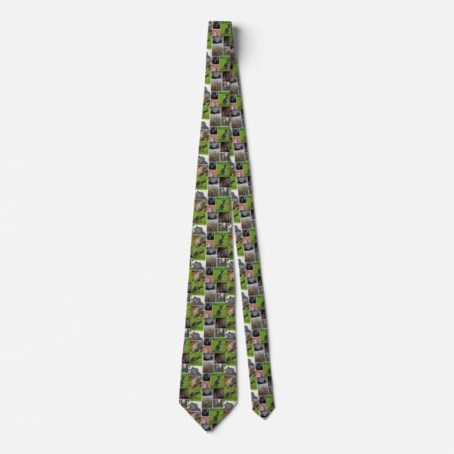 Australian Wildlife Picture Collage, Tie (Front)