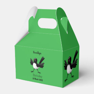 Australian Willie Wagtail cartoon  Favour Box