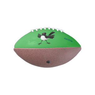 Australian Willie Wagtail cartoon personalised Football